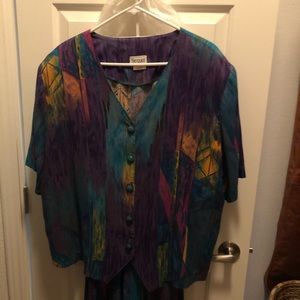 Beautiful And colorful top and skirt